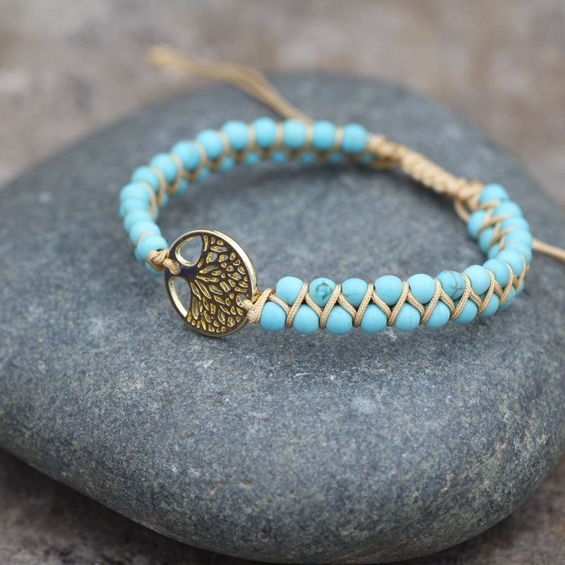 Bracelet de Yoga en Fil avec Charme Arbre de Vie