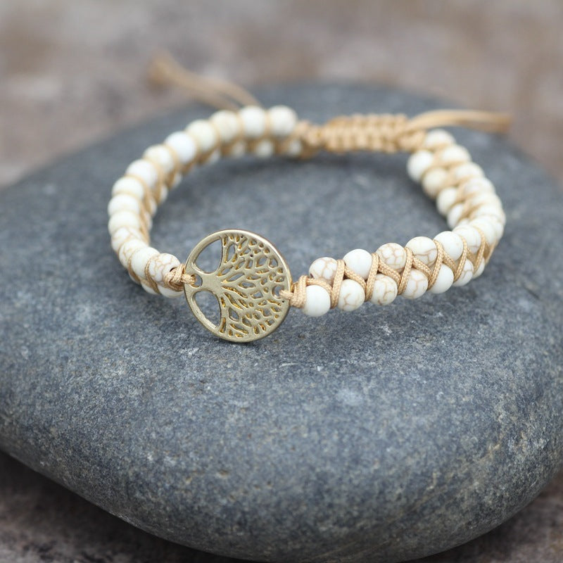 Bracelet de Yoga en Fil avec Charme Arbre de Vie