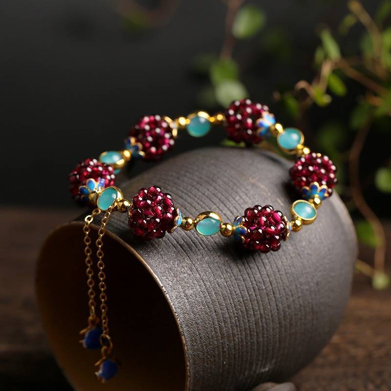 Bracelet de Baies en Pierre Naturelle