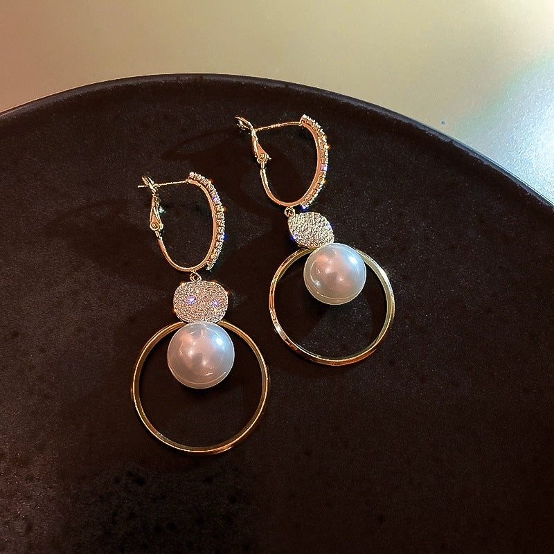 Boucles d'Oreilles Cercle de perles