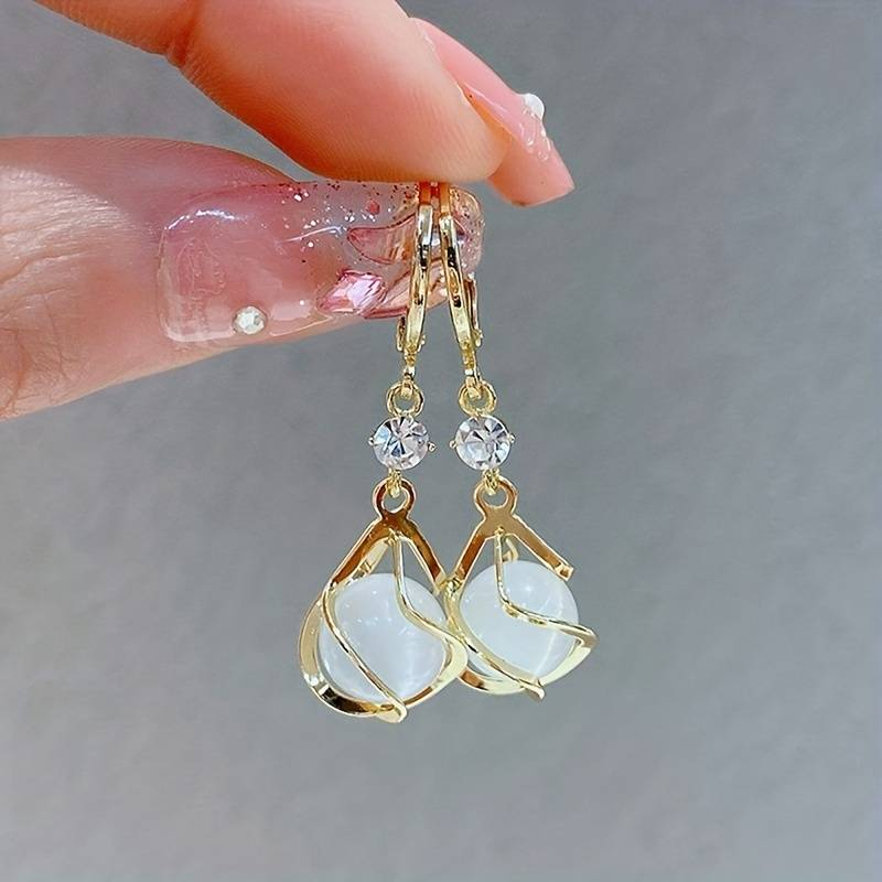 Boucles d'Oreilles en Cristal Opale